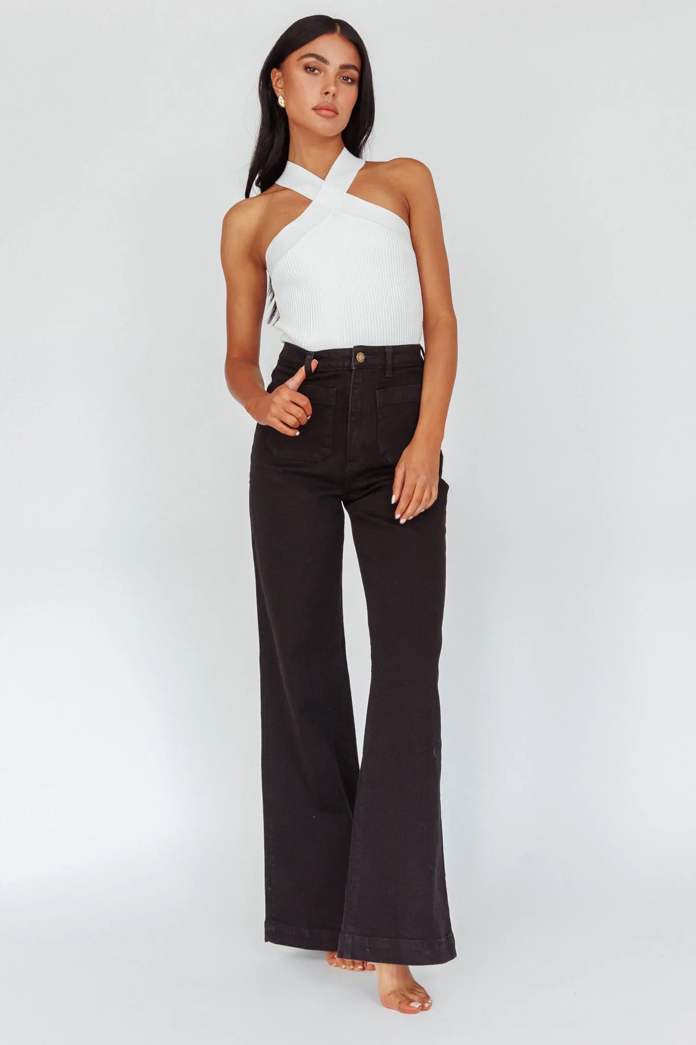 ROLLA'S Sailor Jean Long Rinse Black